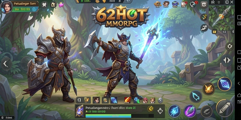 Tampilan aksi seru dalam permainan MMORPG 62HOT.