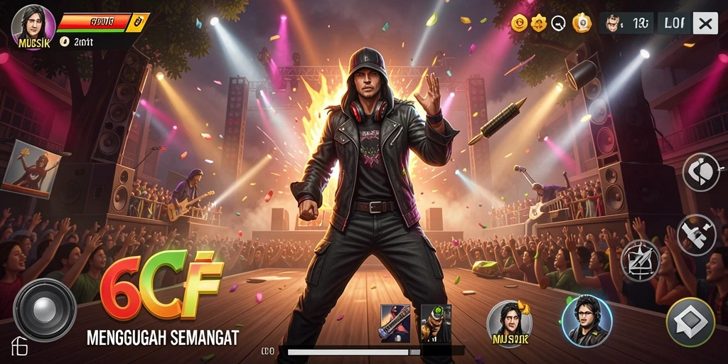 Screenshot gameplay menunjukkan pemain menikmati tantangan musik.