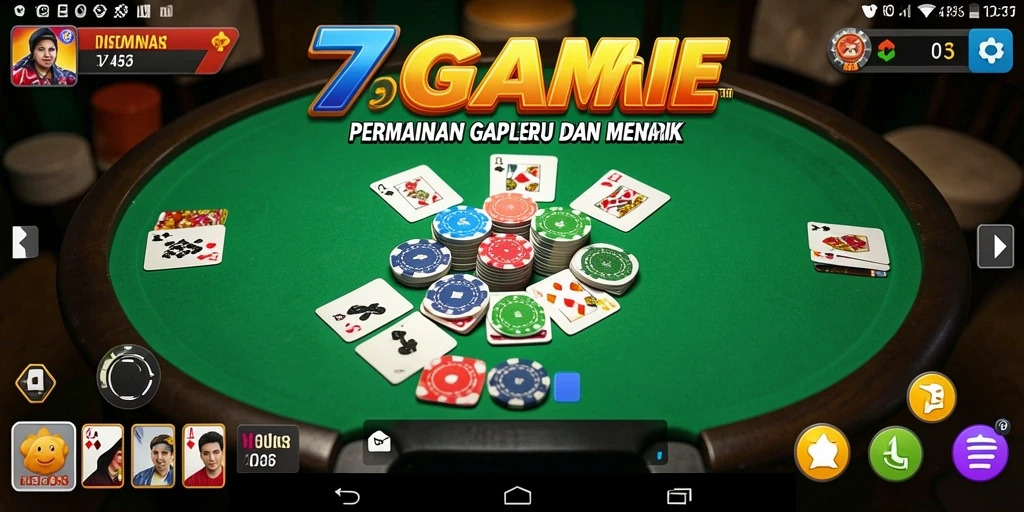 Tampilan gameplay seru dalam permainan Gaple.