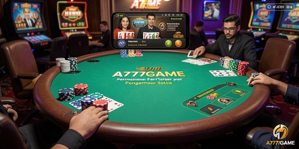 Tampilan gameplay Poker yang menarik di A777GAME.