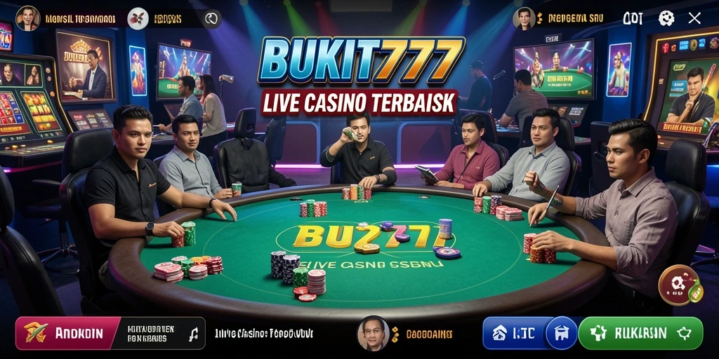 Tampilan gameplay Live Casino BUKIT777 yang menegangkan dan interaktif.