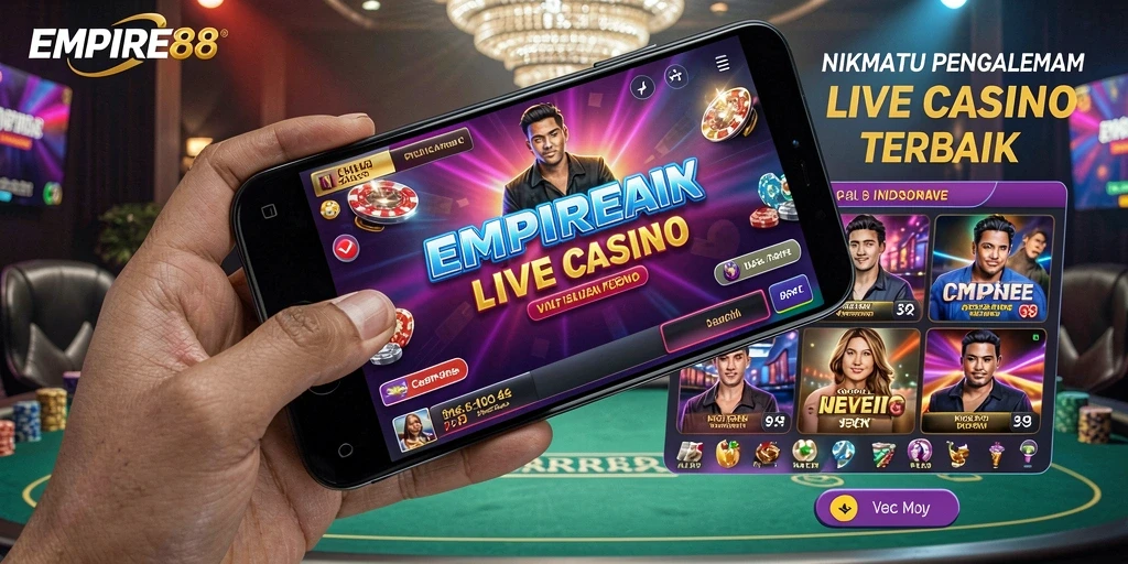 Tampilan gameplay Live Casino di EMPIRE88 yang mengasyikkan.