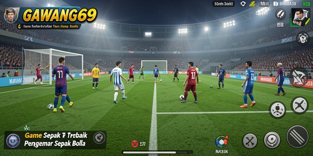 Screenshot GAWANG69 menampilkan aksi mendebarkan di lapangan sepak bola.