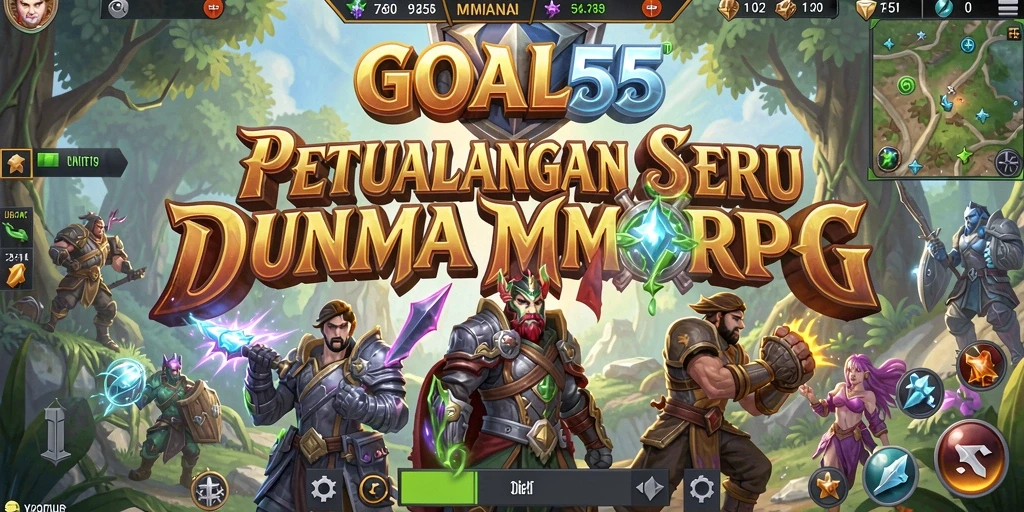 Tangkapan layar menampilkan aksi pertempuran seru di dunia GOAL55.