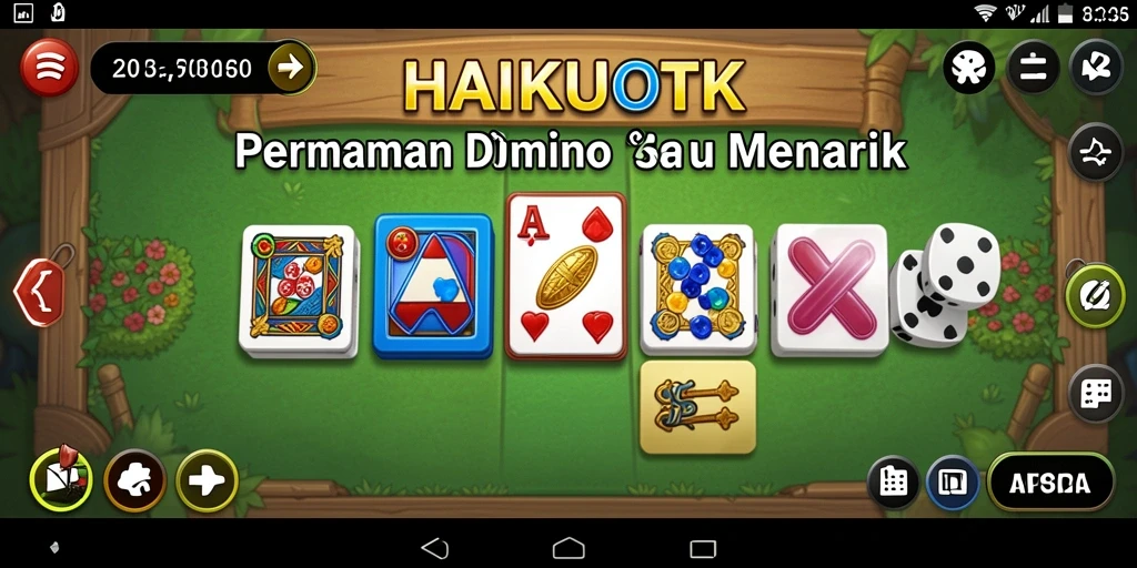 Screenshot gameplay HAIKUOTK menampilkan aksi seru Domino.