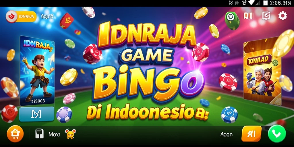 Tampilan gameplay seru dalam aplikasi Bingo IDNRAJA.