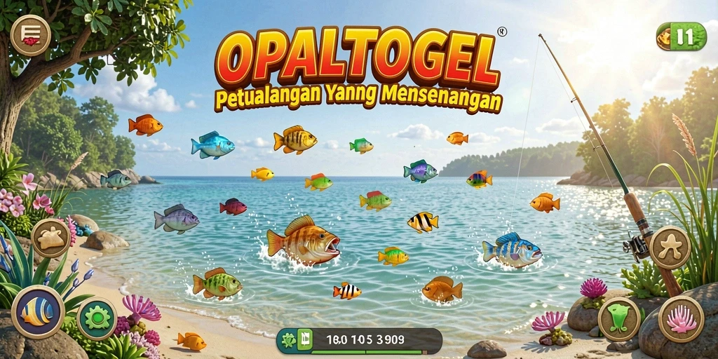 Screenshot OPALTOGEL menampilkan gameplay memancing yang mendebarkan.