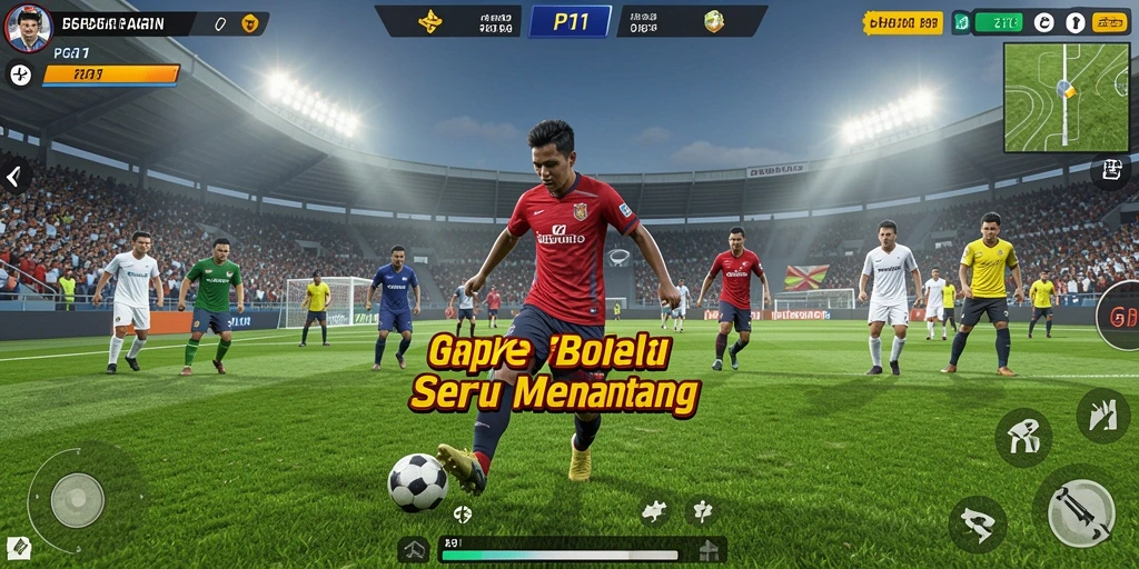 Screenshot PG11 menampilkan aksi mendebarkan di lapangan sepak bola.