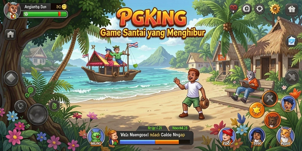 Tampilan gameplay PGKING yang seru dan menghibur.