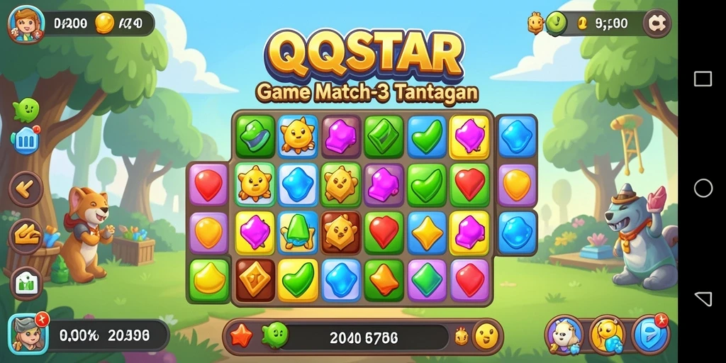 Gameplay seru dan penuh warna di QQSTAR.