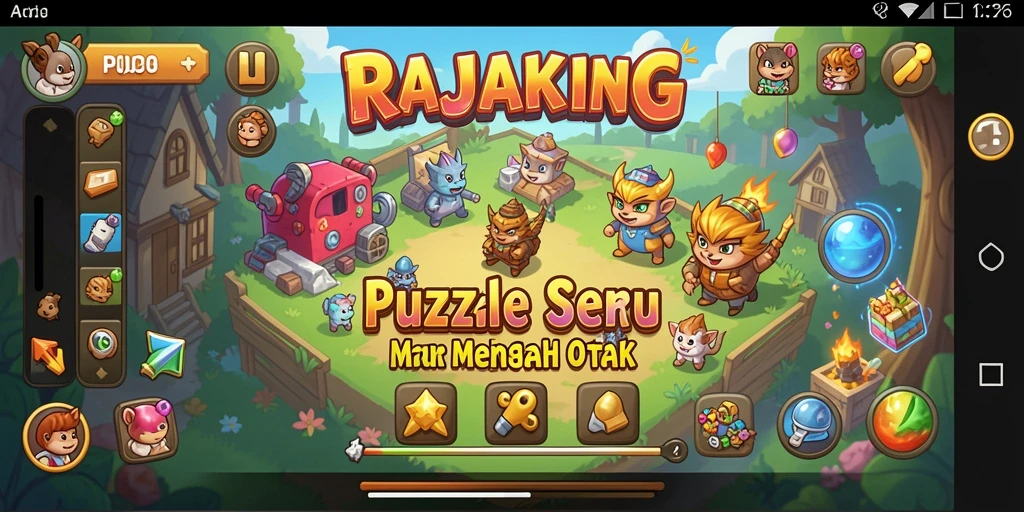 Tampilan gameplay RAJAKING yang seru dan menantang.