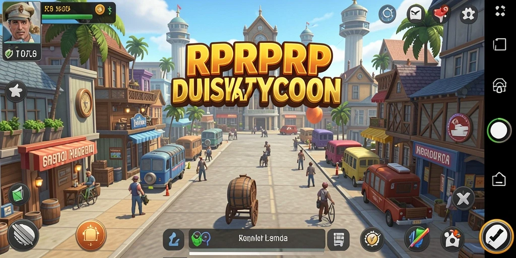 Tampilan gameplay RPRPRP yang penuh warna dan dinamis.