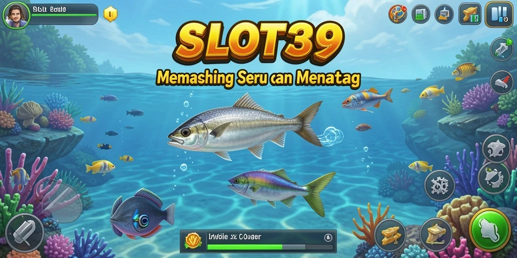 Tampilan gameplay SLOT39 dengan aksi memancing yang mendebarkan.