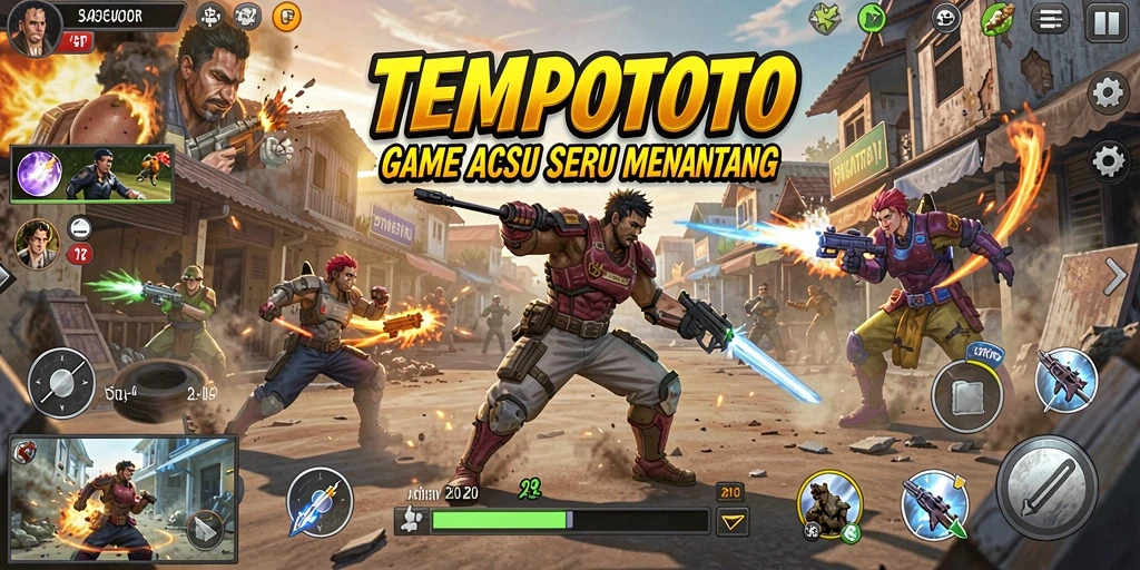 Gambaran aksi mendebarkan dalam game TEMPOTOTO.
