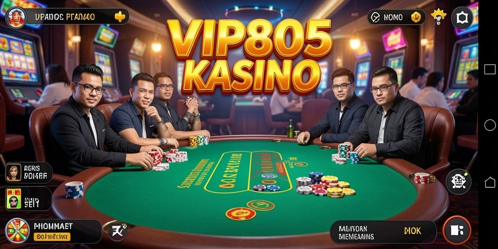 Screenshot utama VIP805 menampilkan gameplay Kasino yang seru dan menarik.