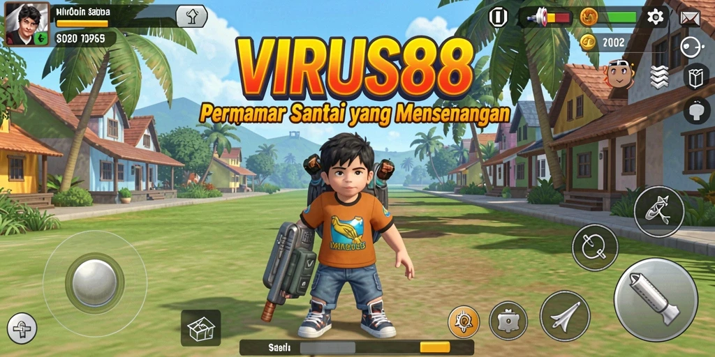 Tampilan gameplay <strong>VIRUS88</strong> yang seru dan mengasyikkan.